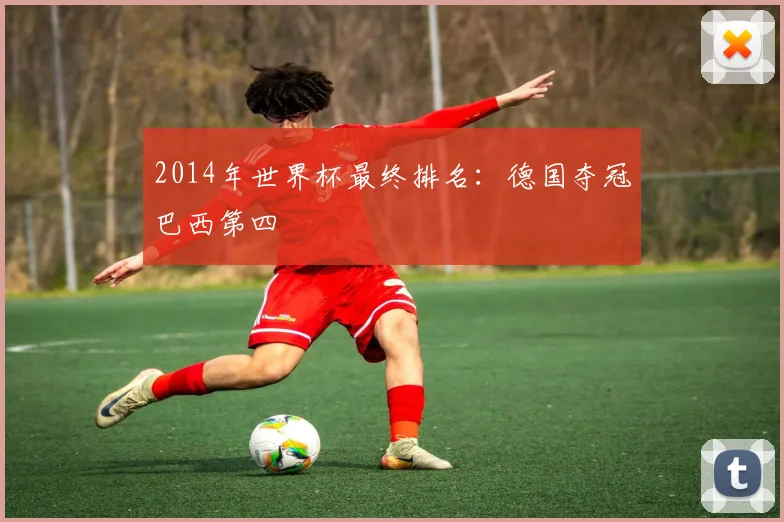 2014年世界杯最终排名:德国夺冠巴西第四
